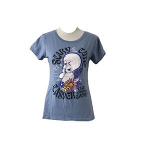 Girl's XL Shirt Casper the Friendly Ghost Blue Graphic Short Sleeve Crew Neck